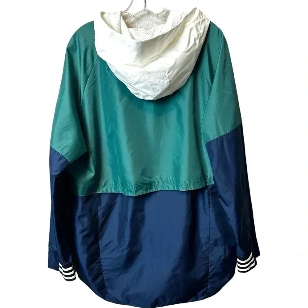Adidas Men's ID Athletics Woven Shell Jacket, Blue.‎ Green. Size Large. NWT’s